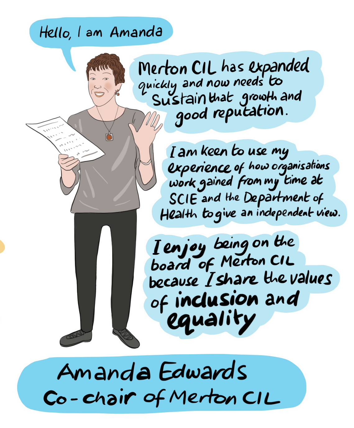 Illustration of Co Chair Amanda