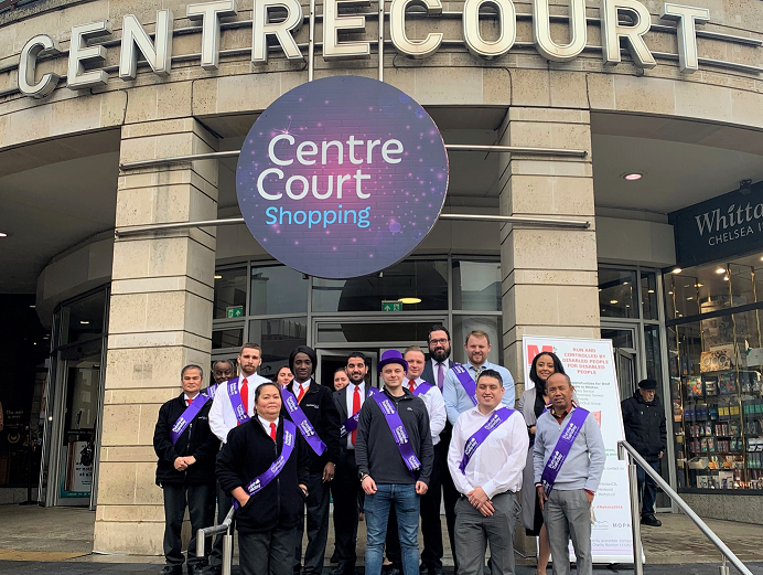 purple tuesday - centre court staff and mertoncil on purple Tuesday 