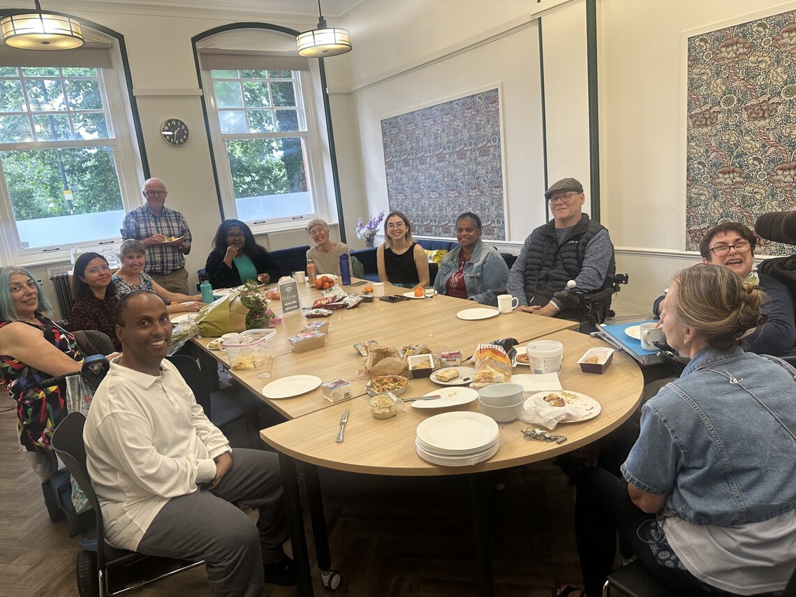 Staff and Trustees at lunch after Gina&#39;s last Board Meeting
