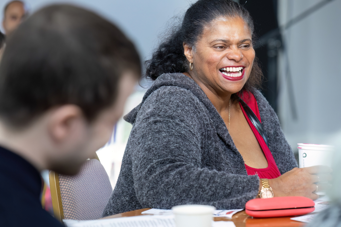 Trustee Raheema at AGM 
